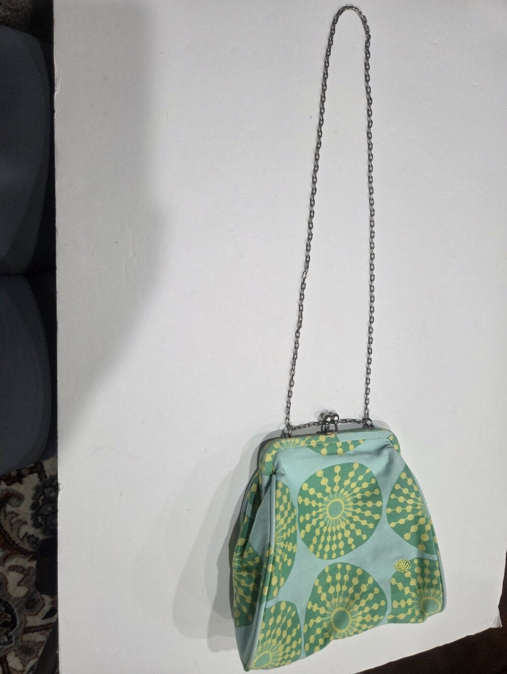 Amy Butler Green Patterned Chain-Handle Women's Shoulder Bag
